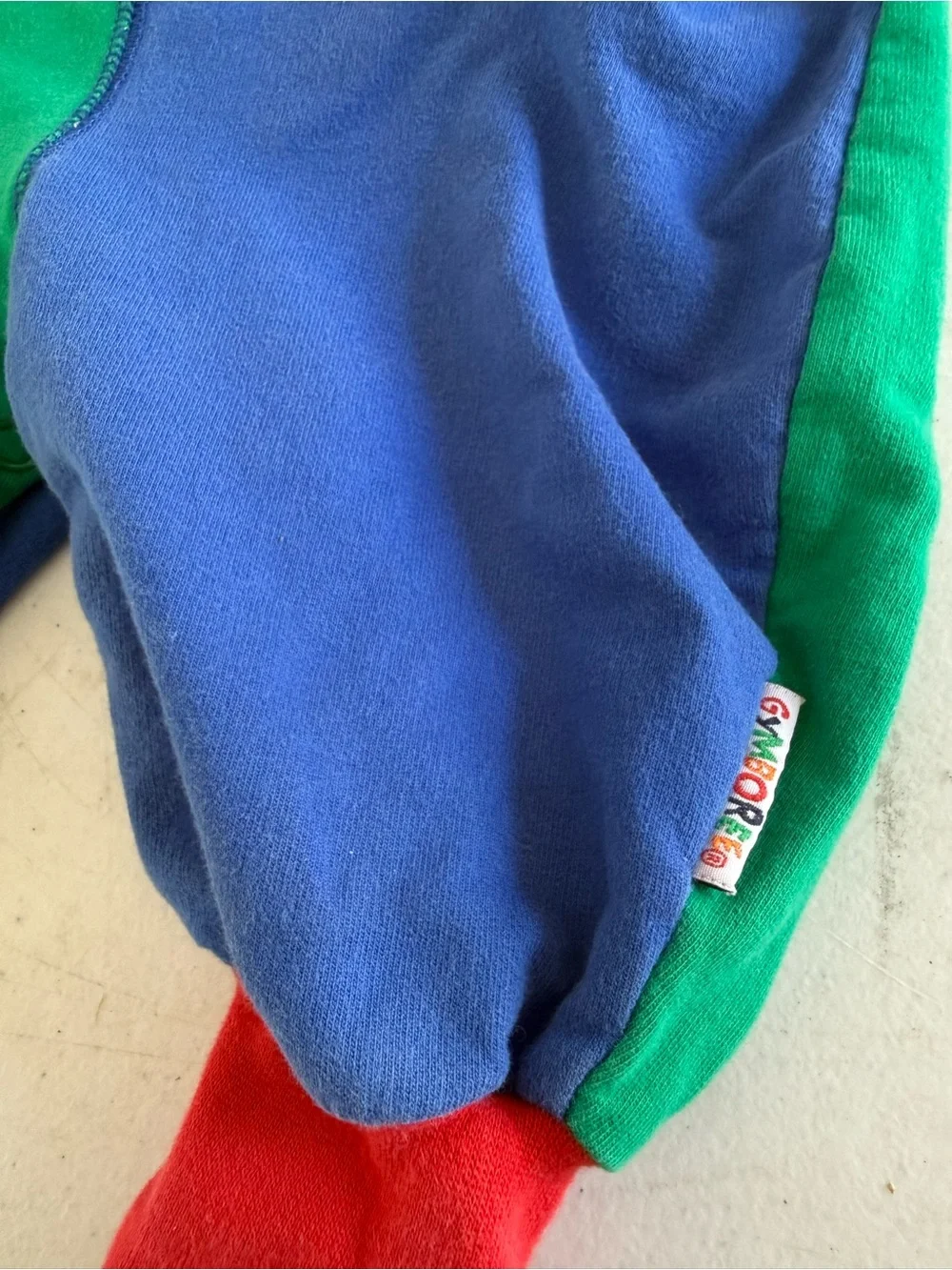 Vintage 90s Gymboree Blue, Green & Red Colorblock Crewneck jumper baby newborn